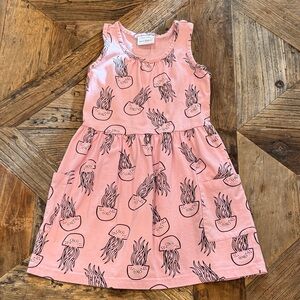 Hanna Andersson Pink Dress with Fun Squid Print + pockets
